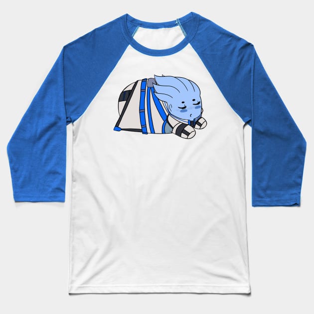 Sleepy Liara Baseball T-Shirt by SapphireAngelBunny